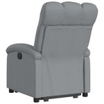 vidaXL Fauteuil inclinable Gris clair Tissu