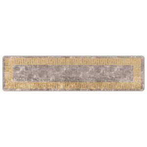 vidaXL Coureur de Tapis MARSA Gris 50 x 200 cm Polyester et PVC