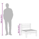 vidaXL Canapé de jardin sans accoudoirs cire marron bois de pin massif