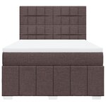 vidaXL Sommier à lattes de lit avec matelas Marron foncé 140x190 cm