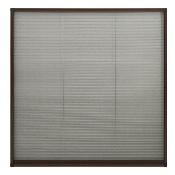 vidaXL Moustiquaire plissée pour fenêtre Aluminium Marron 120x120 cm