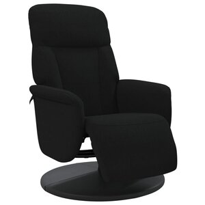 vidaXL Fauteuil inclinable avec repose-pied noir velours