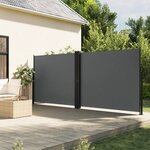 vidaXL Auvent latéral rétractable anthracite 160x1000 cm