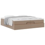 VidaXL Cadre de lit ottoman et matelas cappuccino 200x200cm similicuir