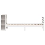 vidaXL Lit bibliothèque sans matelas blanc 100x200 cm bois pin massif