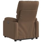 vidaXL Fauteuil inclinable Marron Tissu