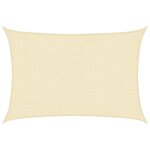 vidaXL Voile d'ombrage 160 g/m² Crème 2x2 5 m PEHD