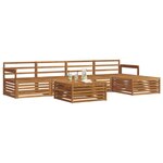 vidaXL Ensemble de canapés d'extérieur 6 Pièces Naturel