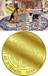 Pièce de monnaie en Or 30 Dollars g 0.155 (1/200 oz) Millésime 2026 Mandala DOG (PRÉCOMMANDE)