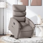 vidaXL Fauteuil inclinable taupe tissu