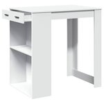 vidaXL Table de bar blanc 102x70x103 5 cm bois d'ingénierie