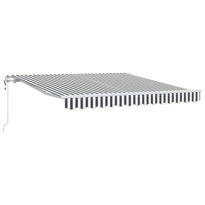 vidaXL Auvent rétractable automatique anthracite et blanc 300x250 cm