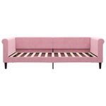 vidaXL Lit de jour avec matelas rose 100x200 cm velours