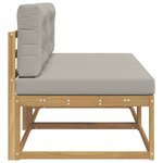 vidaXL 2 Pièce Sofa de milieu extérieur Polyester Blanc
