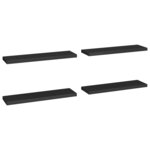 vidaXL Étagères murales flottantes 4 Pièces noir 90x23 5x3 8 cm MDF