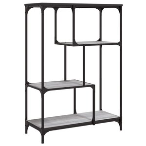 vidaXL Bibliothèque sonoma gris 81x36x115cm bois d'ingénierie et acier