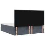 vidaXL Cadre de lit ottoman avec matelas gris foncé 200x200 cm velours