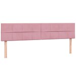 vidaXL Sommier à lattes de lit avec matelas et LED rose 180x210 cm velours