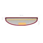 vidaXL Tapis d'escalier 10 pièces 56 x 17 x 3 cm Rouge Demi-rond