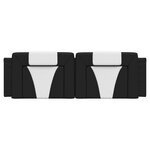 vidaXL Coussin de tête de lit noir et blanc 160 cm similicuir