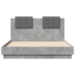 vidaXL Cadre de lit sans matelas gris béton 135x190 cm