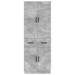 vidaXL Ensemble de Meubles 2 Pièces Gris béton Bois d'ingénierie