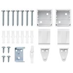 vidaXL Store de Fenêtre avec des rideaux Blanc Aluminium