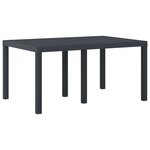 vidaXL Table de Jardin Anthracite 150 x 100 x 73 cm polyrotin
