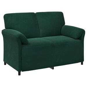 vidaXL Sofa 2 places Vert foncé 138 x 83 x 95 cm Velours