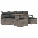 vidaXL Ensemble de salle à manger pour jardin 6 Pièces Gris  Marron