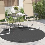 vidaXL Tapis de surface Rond HUARTE Anthracite Ø 200 CM Polyester