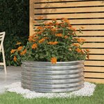 vidaXL Jardinière de jardin Acier galvanisé 80x80x36 cm Argenté