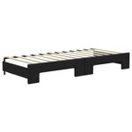 vidaXL Lit de jour avec lit gigogne et matelas noir 80x200 cm tissu