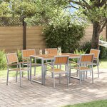 vidaXL Ensemble de salle à manger de jardin 7 pièces en bois massif d'acacia et métal