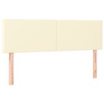 vidaXL Sommier à lattes de lit avec matelas Crème 140x190cm Similicuir