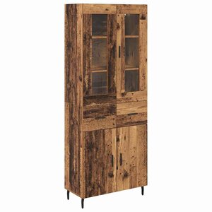 vidaXL Haut Armoire avec tiroir 2 Pièces Bois Ancien Bois d'ingénierie