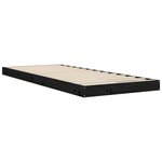vidaXL Cadre de lit sans matelas noir 75x190 cm bois de pin massif