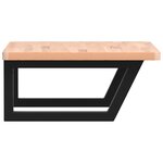 vidaXL Étagère de vasque murale acier et bois massif de hêtre