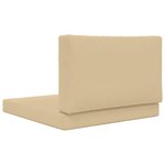 vidaXL Coussin de canapé d'extérieur 2 Pièces Beige Polyester