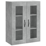 vidaXL Buffet haut Gris béton 69 5x34x180 cm Bois d'ingénierie