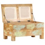 Banc banquette de rangement 80 x 40 x 40 cm bois massif recyclé 02_0021231