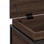 vidaXL Boîte de rangement avec couvercle chêne marron bois ingénierie