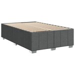 vidaXL Sommier à lattes de lit avec matelas Gris foncé 120x200cm Tissu