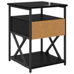 vidaXL Cabinet de chevet Chêne noir 40 x 42 x 55 cm Bois d'ingénierie