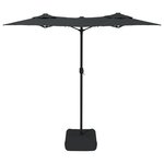 vidaXL Parasol de jardin à double tête anthracite 316x145 cm