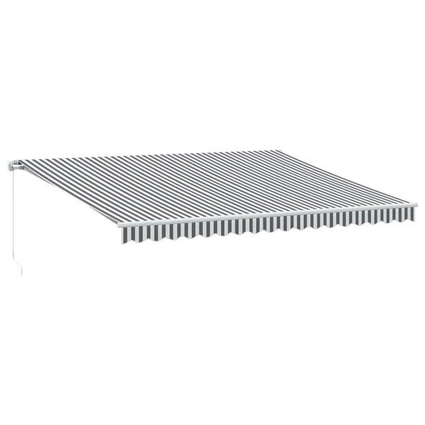 vidaXL Auvent manuel rétractable anthracite et blanc 450x350 cm