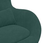 Fauteuil œuf vidaXL en velours vert foncé