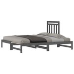 vidaXL Lit coulissant sans matelas gris 2x(90x200) cm