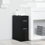 vidaXL Meuble de salle de bain fin Chêne noir 22 x 44 x 61.5 cm