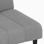 vidaXL Canapé-lit à 2 places gris clair velours